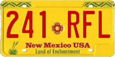 NM license plate 241RFL