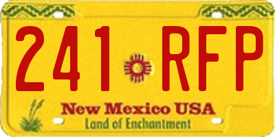 NM license plate 241RFP