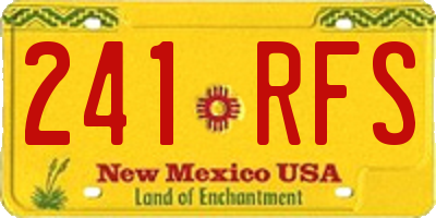 NM license plate 241RFS