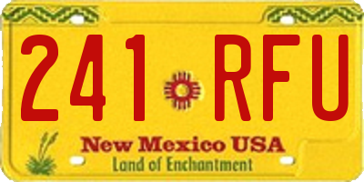 NM license plate 241RFU