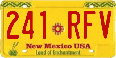 NM license plate 241RFV