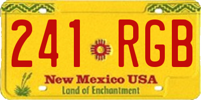 NM license plate 241RGB