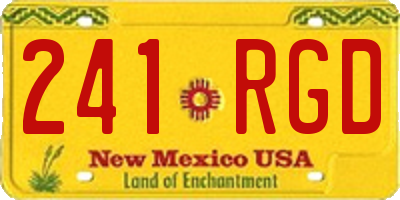 NM license plate 241RGD