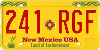 NM license plate 241RGF