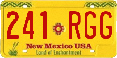 NM license plate 241RGG