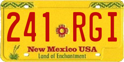 NM license plate 241RGI