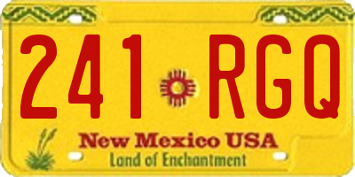 NM license plate 241RGQ