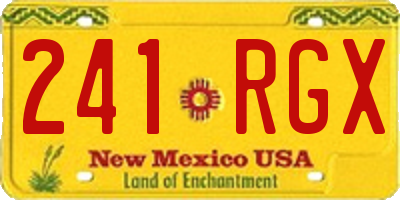 NM license plate 241RGX