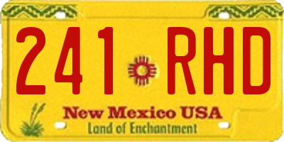 NM license plate 241RHD