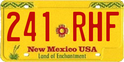 NM license plate 241RHF