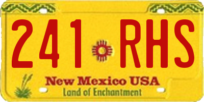 NM license plate 241RHS