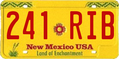 NM license plate 241RIB