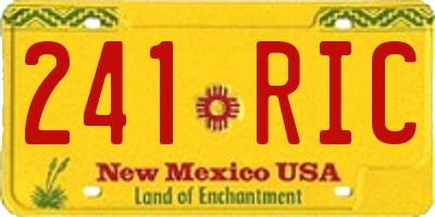 NM license plate 241RIC