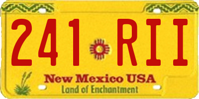NM license plate 241RII