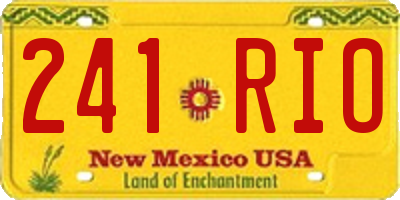 NM license plate 241RIO