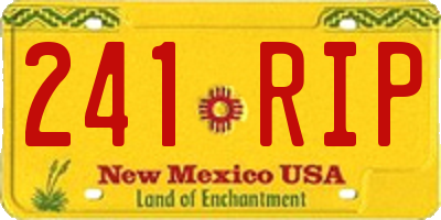 NM license plate 241RIP
