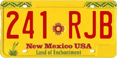 NM license plate 241RJB