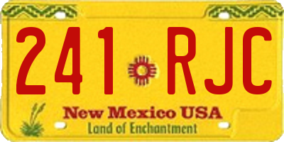 NM license plate 241RJC