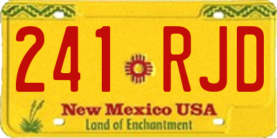 NM license plate 241RJD