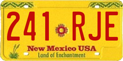 NM license plate 241RJE