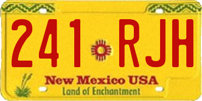 NM license plate 241RJH