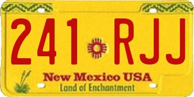 NM license plate 241RJJ