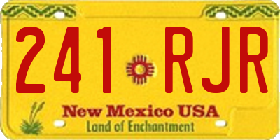 NM license plate 241RJR