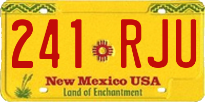 NM license plate 241RJU