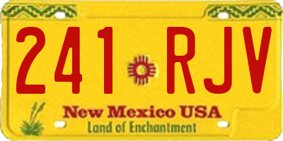 NM license plate 241RJV