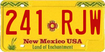 NM license plate 241RJW