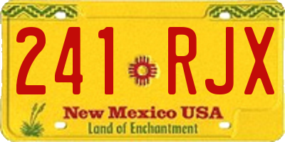 NM license plate 241RJX