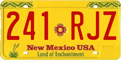 NM license plate 241RJZ
