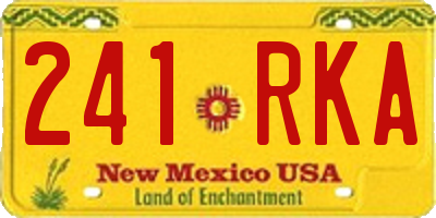 NM license plate 241RKA