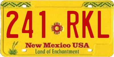 NM license plate 241RKL