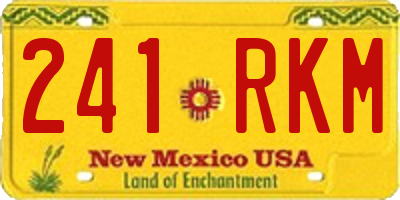 NM license plate 241RKM