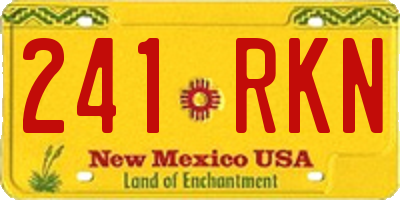 NM license plate 241RKN