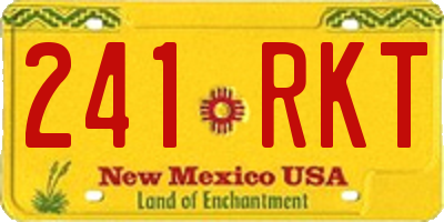 NM license plate 241RKT