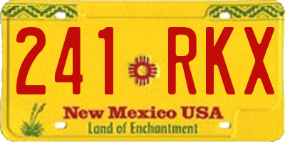 NM license plate 241RKX