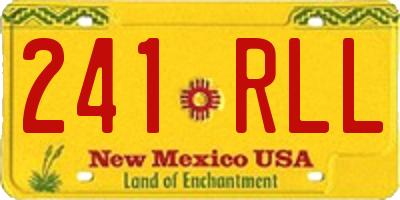NM license plate 241RLL