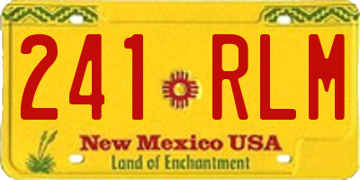 NM license plate 241RLM