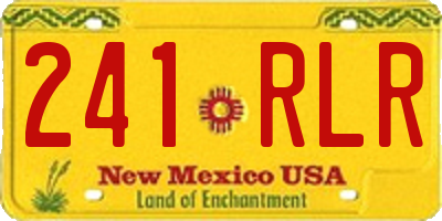 NM license plate 241RLR