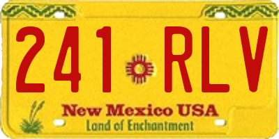 NM license plate 241RLV