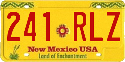 NM license plate 241RLZ