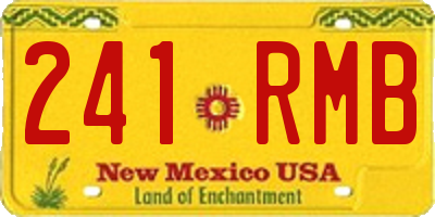 NM license plate 241RMB