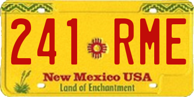 NM license plate 241RME