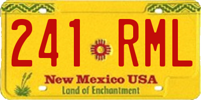 NM license plate 241RML