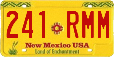 NM license plate 241RMM