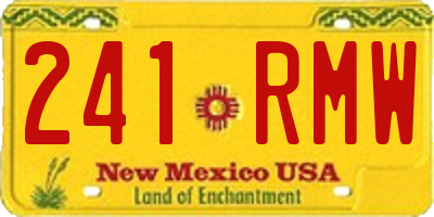 NM license plate 241RMW