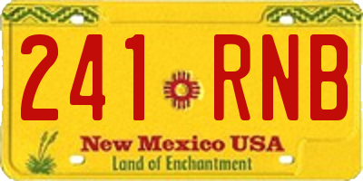 NM license plate 241RNB