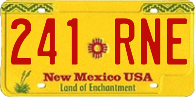 NM license plate 241RNE